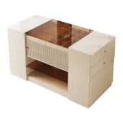 Picture of Lunara – Natural Walnut Wood Storage Cabinet with 3 Drawers