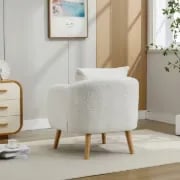Picture of Velvera Velvet Armchair – Soft Comfort with Natural Wood Legs