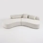 Picture of Elora Velvet Wave Sectional