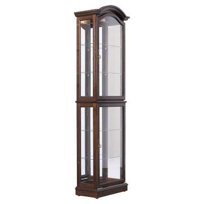 Ping Display Cabinet with Lighting – Natural Wood