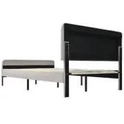 Vestra Channel Tufted Upholstered Bed-Natural Wood