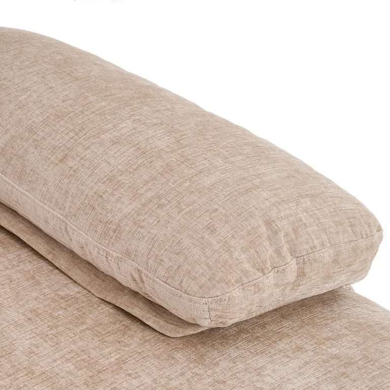 صورة موكا كنبة ركنية على شكل حرف الـ – بقاعدة من الخشب الطبيعي