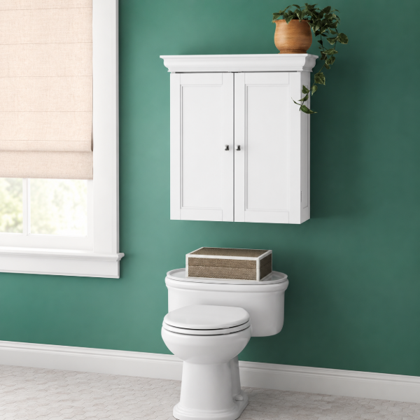 Picture of Marvella – Wall-Mounted Natural Wood Bathroom Cabinet with Magnetic Doors