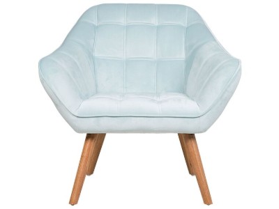 صورة كرسي ميلو بحواف مستديرة – تنجيد ناعم وأرجل خشبية