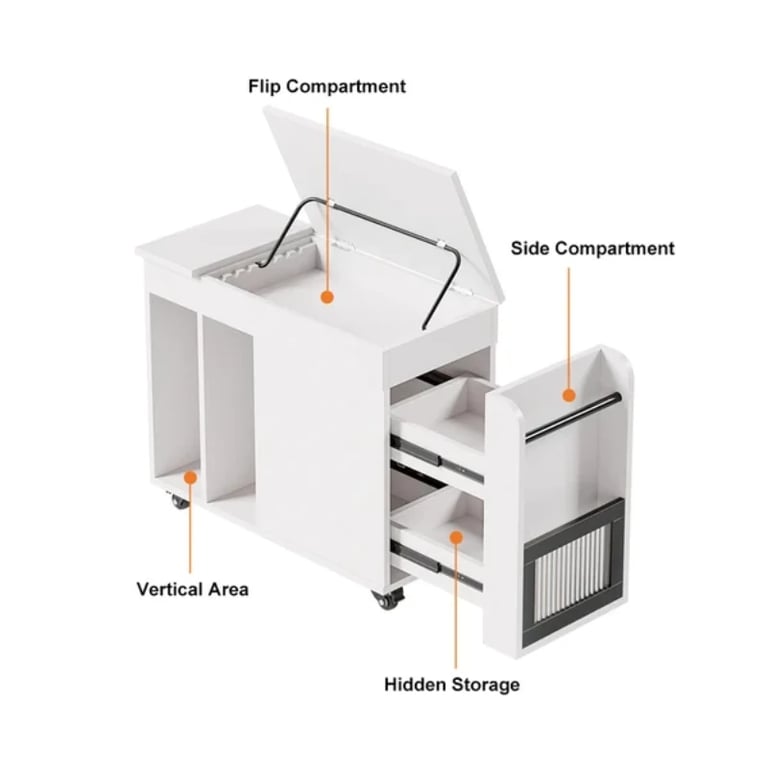 صورة طاولة جانبية متعددة الاستخدام - ويلجيتو