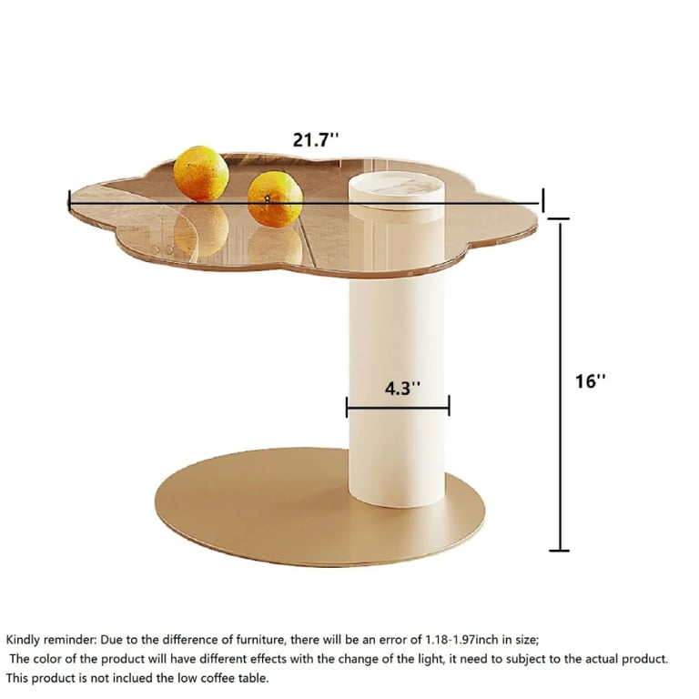 Eclipse – Modern Coffee Table Set with Marble-Effect Top – Natural Wood