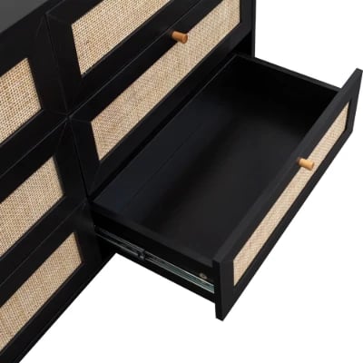 Picture of Maven – Black Rattan 6-Drawer Chest