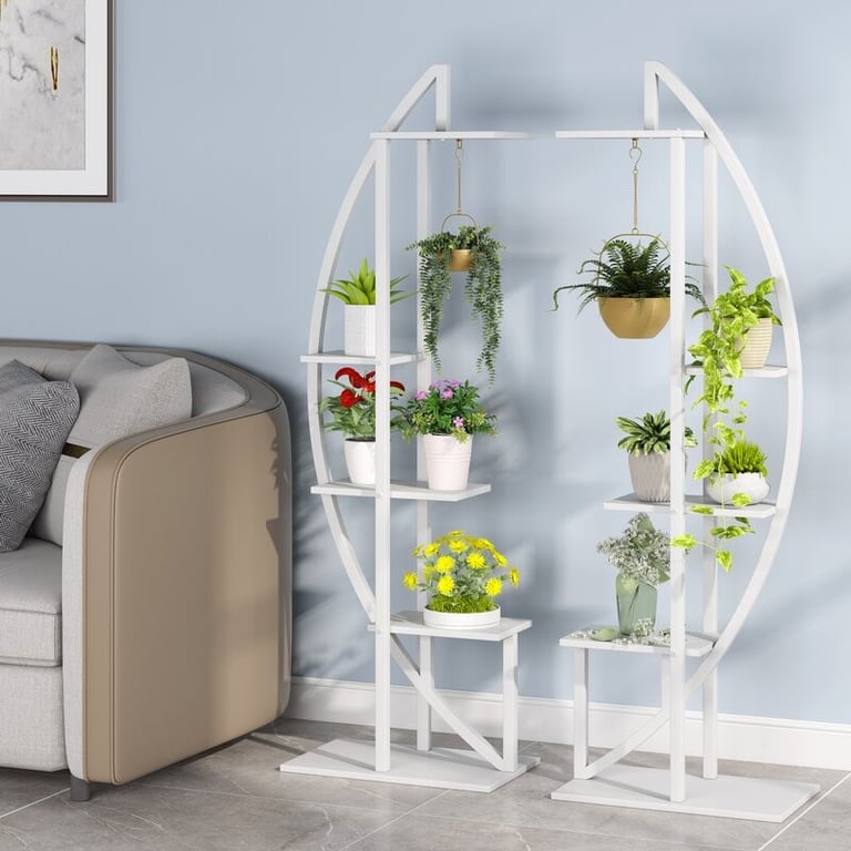 Heavy Duty Portable 5-Tier Plant Stand Pack Of 2