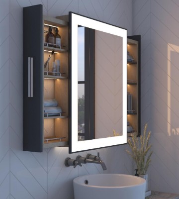 مرايا مضيئة بوحدات تخزين خلفية متحركة