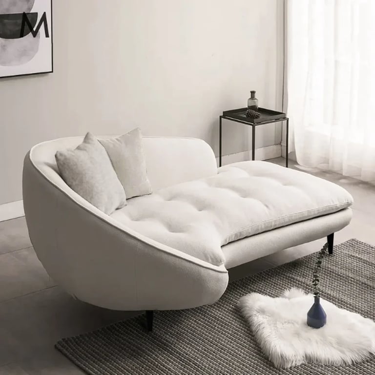 Picture of Curved Modern Lounge Sofa - Natural Wood - Arlo