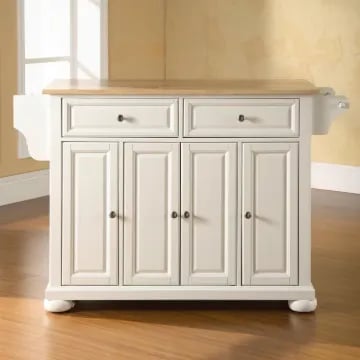 Talya Wide Rolling Kitchen Island
