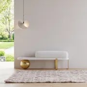 Picture of Orin – Elegant Modern Bench – Natural Wood with Metal Legs