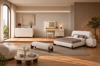 Leve Bedroom Set – Modern Curved Design