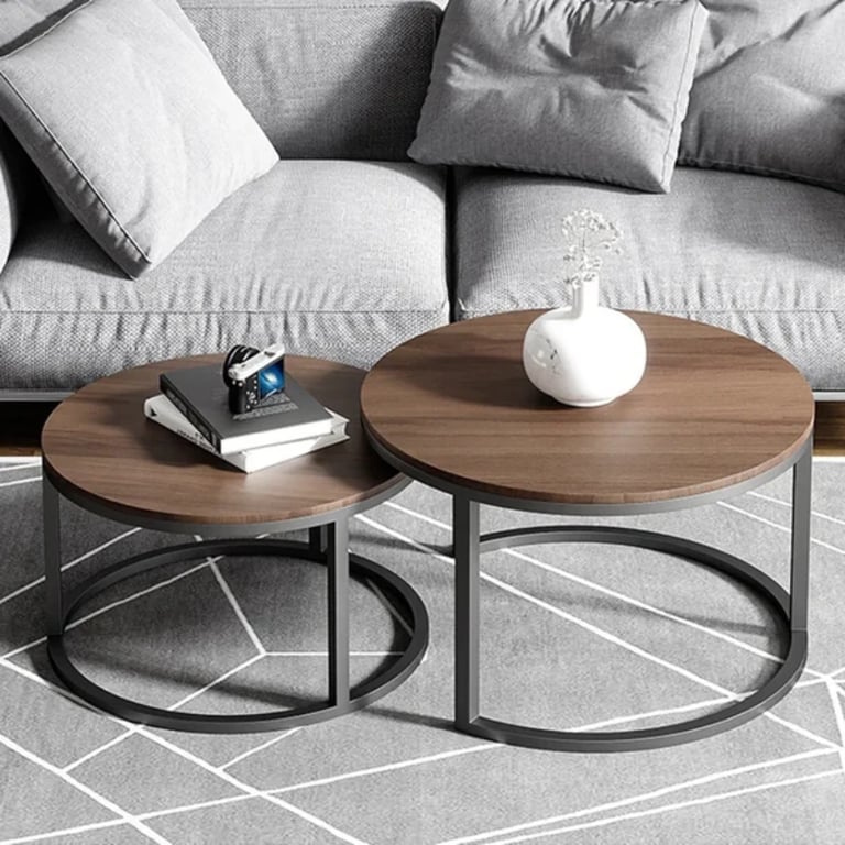 Picture of Fero Modern Natural Wood Coffee Table - 2 pieces