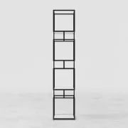 Lumière Display Shelf – Black Metal Frame with Minimal Design.