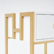 Picture of Jocise Modern White Side Table - One drawer