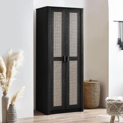 Picture of Ezra – 2-Door Wardrobe in Treated Natural Wood