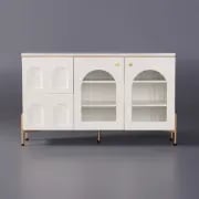 صورة بوفيه مصنوع من الخشب الطبيعي وأرجل معدنية - كريدنزا