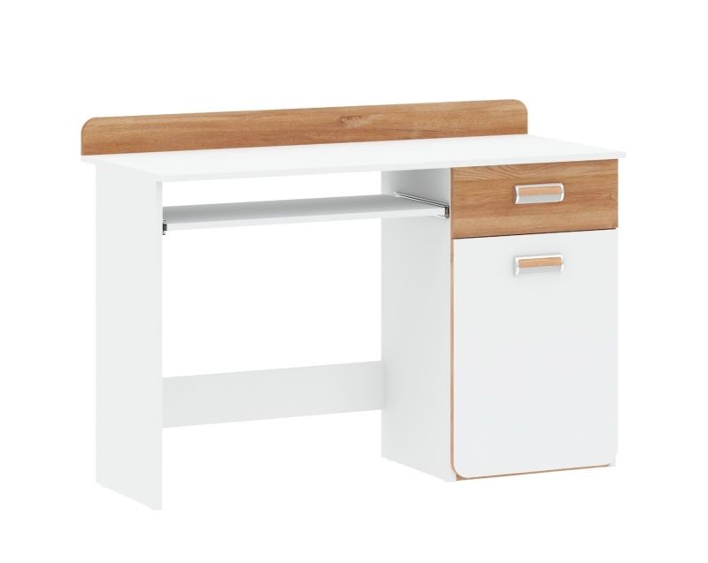 Picture of Melora Natural Wood Desk with Drawer & Storage Cabinet – Modern Design