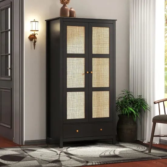 Picture of Aurea Wardrobe – Rattan & Natural Wood