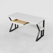 صورة داريل – مكتب كتابة من الخشب الطبيعي مع رف ودرج