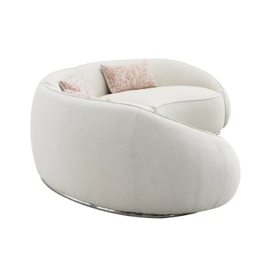 Luna Curved Sectional Sofa – Modern Design with Circular Cushions