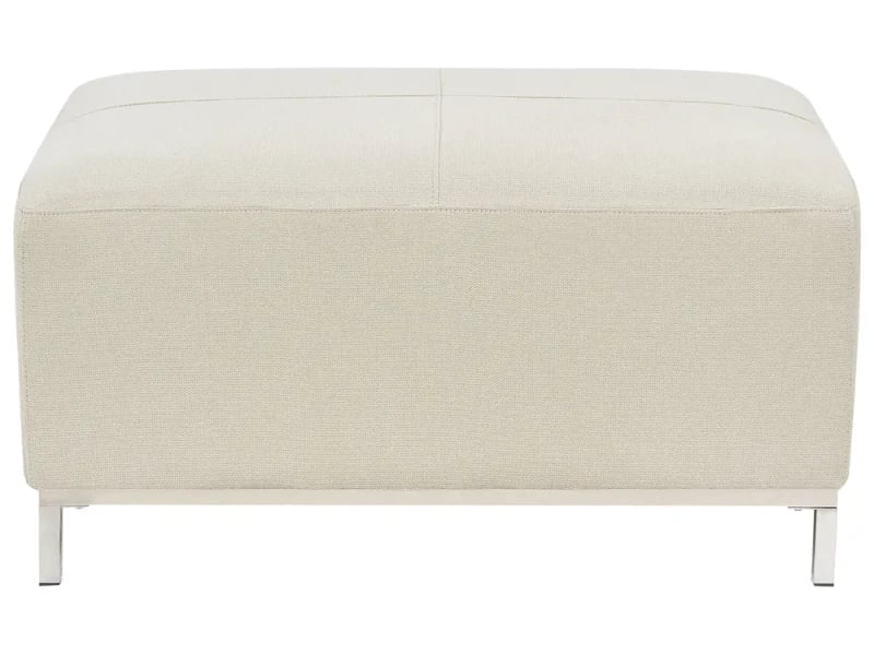 Varen Ottoman – Square Design with Natural Wood Frame and Metal Legs