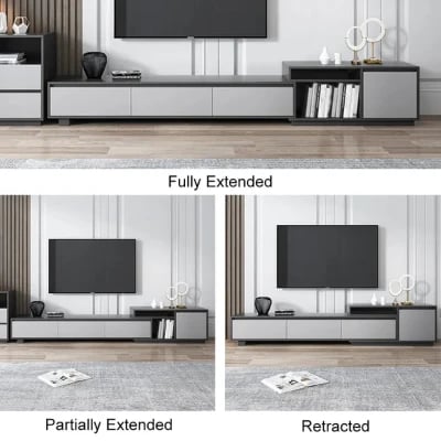 Picture of Flexo Extendable Natural Wood TV Stand – Modern Storage Unit