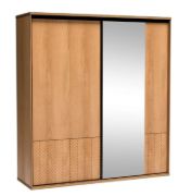 Picture of Vero Natural Wood Bedroom Set – With Accents & Sliding Wardrobe