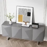 Picture of Venela Modern Sideboard Natural wood with Metal legs