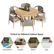 Picture of Solana Outdoor Dining Set - Natural wood