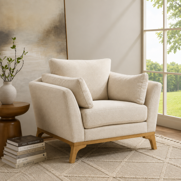 Picture of Clair Armchair - Natural Wood.