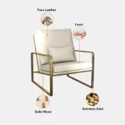 Versailles – Elegant Sofa Set with 2 Couches, Armchair & Coffee Table with Gold Accents