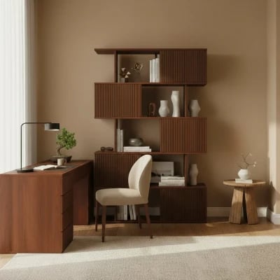 Ravine – Natural Wood Display Shelf with Modern Design