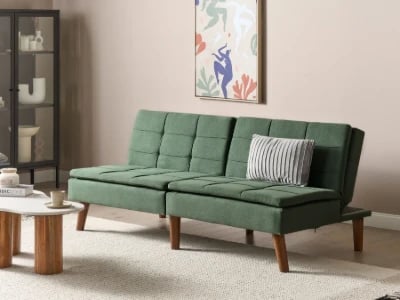 Eldin – Modern Convertible Sofa with Natural Wood Frame