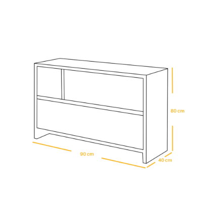 Solvia – Natural Wood Coffee Corner Cabinet with Open & Closed Storage