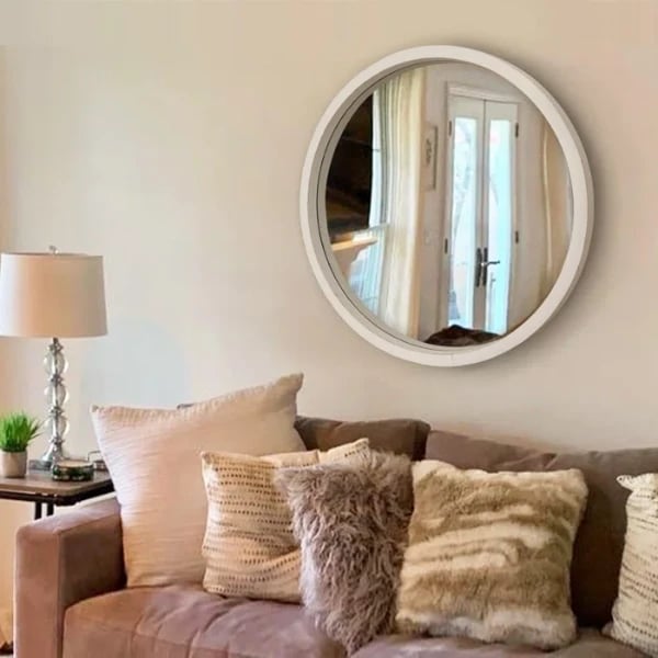 Eberlein Round Wood Wall Mirror