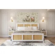 Picture of Alba Modern Woven Natural Wood Bed