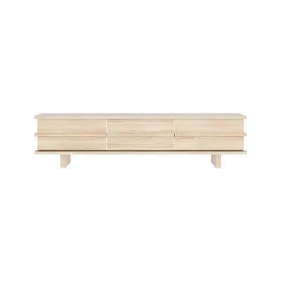 Rectangle Wood TV Stand in Nature Media Console with 3 Drawers