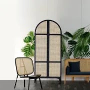 Picture of Milan Wardrobe natural wood with rattan