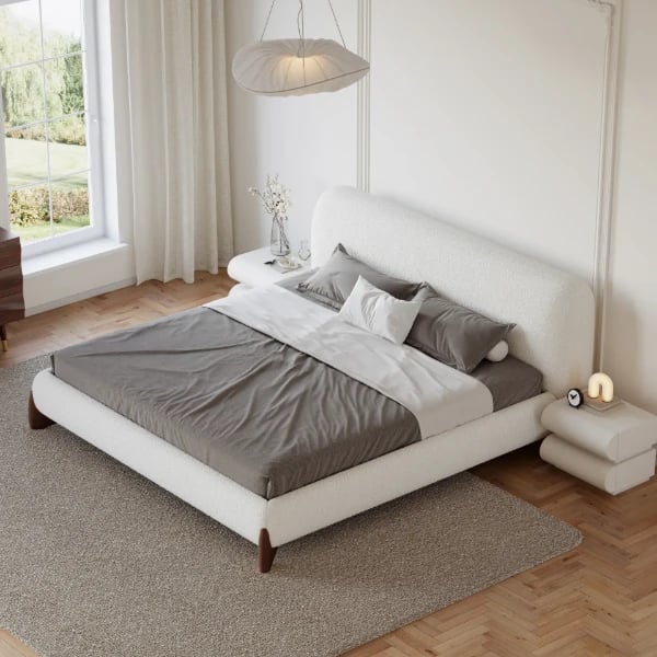 Picture of Creven Modern Bed - Natural wood
