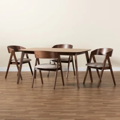 Norex Dining Set – Minimal Natural Wood Design