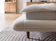 Picture of Levena Natural Wood Upholstered Bed