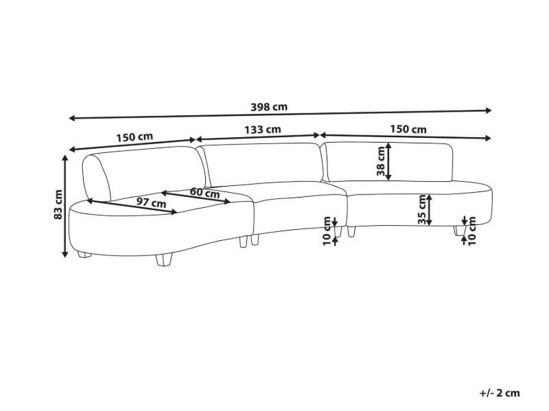 Picture of Valeo Curved L-Shaped-Adjustable Backrests–Natural Wood