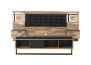 Picture of Loftline Natural Wood Bedroom Set – Floating Nightstands