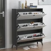 Picture of Recetar Shoe Storage Cabinet - 3 Folding Drawers