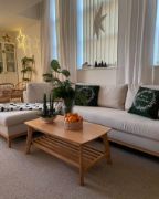 صورة لاڤا -طاولة قهوه خشب طبيعى مع رف