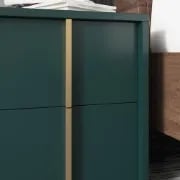 صورة طاولة غرفة نوم خشب طبيعي مع 2 درج - كرامزي