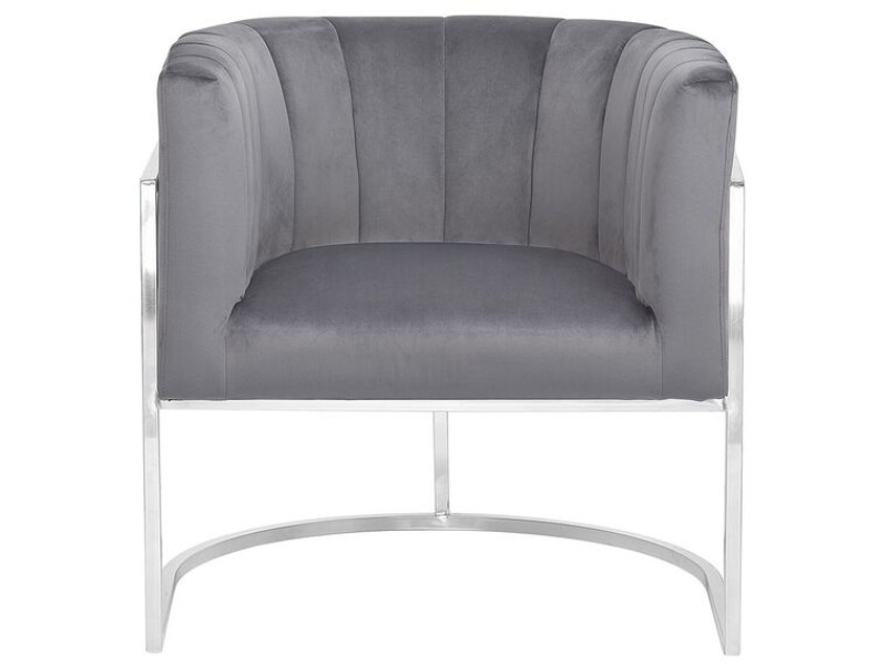 Picture of Arelia Modern Armchair – Natural Wood with Soft Fabric & Metal Legs