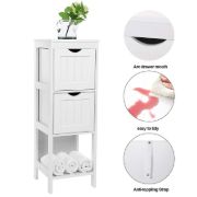 Bathroom+Floor+Cabinet,+Multifunctional+Wooden+Storage+Cabinet+With+2+Drawers+For